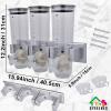 Food Dispenser Wall Mounted Grain Dispenser, Cereal Dispenser with Cup, Dry Food Dispenser Wall Mounted Triple Cereal Dispenser, Candy Dispenser Grain Dispenser for Kitchen Store Nut Coffee Beans 4.5L view 4