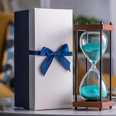 Hourglass Sandglass Clock,Hourglass Sand Timer,30Minutes Glass Sandglass Clock Sand Clock Crafts GlassDecoration For Home Study Office Creative Gift Regalo Di Natale (Color : Green, Size : 30 minute