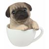 1 Pcs Of Realistic Adorable Dog Teacup Statue 5.5" Tall Pet Pal Puppy Figurine view 1