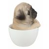 1 Pcs Of Realistic Adorable Dog Teacup Statue 5.5" Tall Pet Pal Puppy Figurine view 2