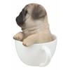 1 Pcs Of Realistic Adorable Dog Teacup Statue 5.5" Tall Pet Pal Puppy Figurine view 3