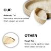 PHINILUX Travertine Marble Vanity Tray, Round Ottoman Tray Minimalist Modern Decorative & Fruit Serving Plate for Bathroom, Kitchen, Nightstand, Coffee Table Decor, Jewelry Ring Dish Holder, Beige view 3