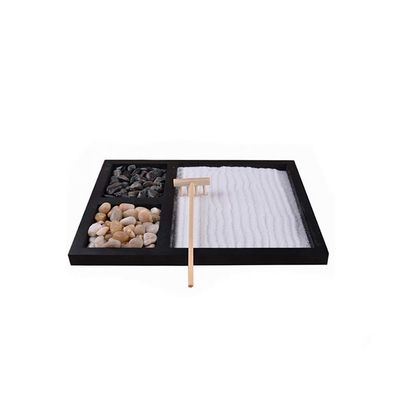 TOPINCN Desktop Meditation Yoga Zen Garden Kit Japanese Tabletop Rock Sand Chakra Shrine Altar Japanese Zen Decor Home Office Desk Zen Gifts for Women Man