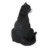 1 Pcs Of Lifelike Sitting Black And White Cat With Paw Up Statue 10.25" Tall view 3