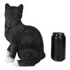 1 Pcs Of Lifelike Sitting Black And White Cat With Paw Up Statue 10.25" Tall view 4