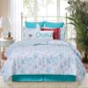 C&F Home St. Vincent Full/Queen Quilt Bed Set Cotton Summer Beach Ocean Coastal Nautical Coral Fish Reversible Machine Washable Lightweight Bedspread Bedding Coverlet Full/Queen 3 Piece Set Blue view 2