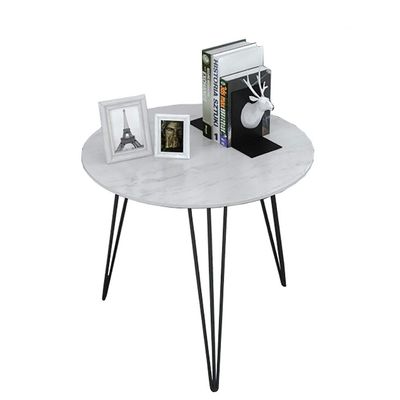 Balcony Coffee Table Living Room Office Three Legged End Table Modern Round Coffee Table Side Table, Marble Wrought Iron Coffee Table Corner Table,for Living Room, Bedroom, Balcony ( Color : A , Size