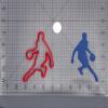 Basketball Player 266-H984 Cookie Cutter Silhouette view 2