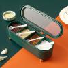 Spice box, combination set, seasoning bottle jar, household kitchen supplies, salt, monosodium glutamate, storage box, integrated multi-grid Gentian Green - Upgrade Impermeable [4 scoops inside] view 2