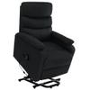 loibinfen Fabric Stand-Up Massage Recliner, Electric Lift Recliner Chair, Ergonomic Lounge Single Sofa Seat, High-Backed Armchair, Adjustable Headrest and Footrest,Black view 1