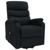 loibinfen Fabric Stand-Up Massage Recliner, Electric Lift Recliner Chair, Ergonomic Lounge Single Sofa Seat, High-Backed Armchair, Adjustable Headrest and Footrest,Black view 2