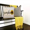 RABUSOFA Hello Sunshine Quote Sunflower Spring Summer Pillow Covers,Seasonal Outdoor Decorative Cushion Case Summer Decorations for Home Sunflower Decor 18x18 Inch view 4