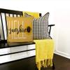 RABUSOFA Hello Sunshine Quote Sunflower Spring Summer Pillow Covers,Seasonal Yellow Decorative Cushion Case Summer Decorations for Home Sunflower Decor 18x18 Inch view 4