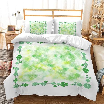 Roadchoice St. Patrick's Day Duvet Cover California King Lucky Comforter Cover Kids Aldult Bedding with Zipper Closure Soft Breathable Microfiber Duvet Cover 104"x 98" + 2 Pillow Shams 20" x 36"