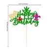 1Pc Mardi Gras Happy Birthday Cake Topper Glitter Masquerade Theme Happy Birthday Cake Decorations Kids Boy Girl Baby Shower Party Supplies Decoration view 2