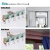 1 3 5 7 9 11 13 15 17 19 21 23 25 27 29 31 33 35 37 39 Ft Curtain Rails No Drill, Hotelero/ Living Room/ Black Out Curtain Wrap Around Drop Ceiling Curtain Track/ Riel Cortina ( Color : Ceiling mount view 4
