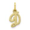 Exclusive Jewelry made of Precious Metals and Stones Real 10K Yellow Gold Initial D Charm; Women & Men Style Exclusive Jewelry-177 view 1