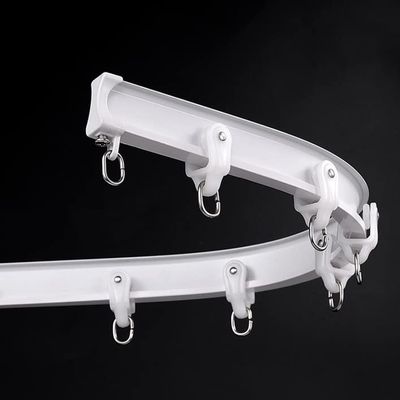 Curtain Rail System/ Flexible Curtain Rods for Heavy Curtains, Drapes Track for Wall Mounted/ Ceiling Mount, with End Cap, Metal Ceiling Track/ Large Drapes Rod, Bendable Curved ( Color : Wall mount ,