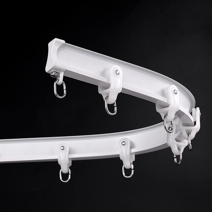 Curtain Rail System/ Flexible Curtain Rods for Heavy Curtains, Drapes Track for Wall Mounted/ Ceiling Mount, with End Cap, Metal Ceiling Track/ Large Drapes Rod, Bendable Curved ( Color : Wall mount ,