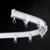 Curtain Rail System/ Flexible Curtain Rods for Heavy Curtains, Drapes Track for Wall Mounted/ Ceiling Mount, with End Cap, Metal Ceiling Track/ Large Drapes Rod, Bendable Curved ( Color : Wall mount , view 1