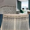 Curtain Rail System/ Flexible Curtain Rods for Heavy Curtains, Drapes Track for Wall Mounted/ Ceiling Mount, with End Cap, Metal Ceiling Track/ Large Drapes Rod, Bendable Curved ( Color : Wall mount , view 2