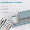 Curtain Rail System/ Flexible Curtain Rods for Heavy Curtains, Drapes Track for Wall Mounted/ Ceiling Mount, with End Cap, Metal Ceiling Track/ Large Drapes Rod, Bendable Curved ( Color : Wall mount , view 3