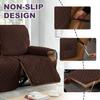 XVBVS Modern Recliner Slipcover Quilted Recliner Chair Cover Waterproof Reclining Couch Cover Non-Slip Recliner Sofa Cover with Side Pockets for Living Room (Color : Brown, Size : Recliner Armchair) view 4