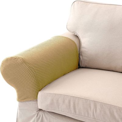 Armchair Covers Stretch Sofa Arm Caps Non Slip Arm Rest Covers Armrest Protectors Spandex Polyester Sofa Slipcovers for Chairs Furniture Protector,Set of 2,Red ( Color : Yellow , Size : Set of 2 )