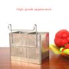 Kitchen Utensil Storage Holder, Stainless Steel Utensil Container Hanging Mesh Utensil Drying Rack Fork Chopsticks Storage Organizer Tableware Dinner Service Holder Cutlery Rack (Double Grid) view 4