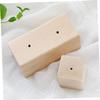 Wood Flower Nail Base Stand for Piping Practice Beige view 4