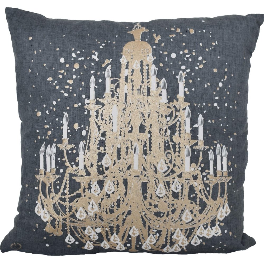 Bed Bath & Beyond 18" X 18" Grey and White Abstract Zippered Polyester Throw Pillow