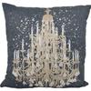 Bed Bath & Beyond 18" X 18" Grey and White Abstract Zippered Polyester Throw Pillow view 1