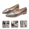 Levemolo 1pair Charming Flat Sole Shoes for Women Soft Bottom Non- Design for Casual Wear Birthday Festivals Grey view 3