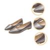 Levemolo 1pair Charming Flat Sole Shoes for Women Soft Bottom Non- Design for Casual Wear Birthday Festivals Grey view 4