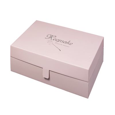 Foster-Stephens Wedding Dress Preservation Kit | Stylish Wedding Gown Garment Storage Box | Closet Storage Organizer for Quilts, Gowns, Dresses, Family Heirlooms | Pink, Large