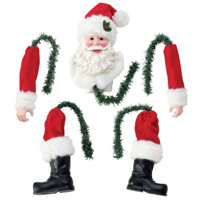 Department 56 Possible Dreams Santa Saint Nick in a Cinch Tree Topper Set, 12 Inch, Multicolor