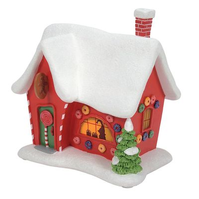 Department 56 Disney The Nightmare Before Christmas Village Christmas Town House Lit Building, 6.5 Inch, Multicolor