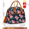 FlowFly Insulated Lunch Bag With Shoulder Strap for Women, Men, and Kids, Large and Reusable, Handle, Freezable Work and School Travel Tote and Meal Prep Organizer,Peony view 3