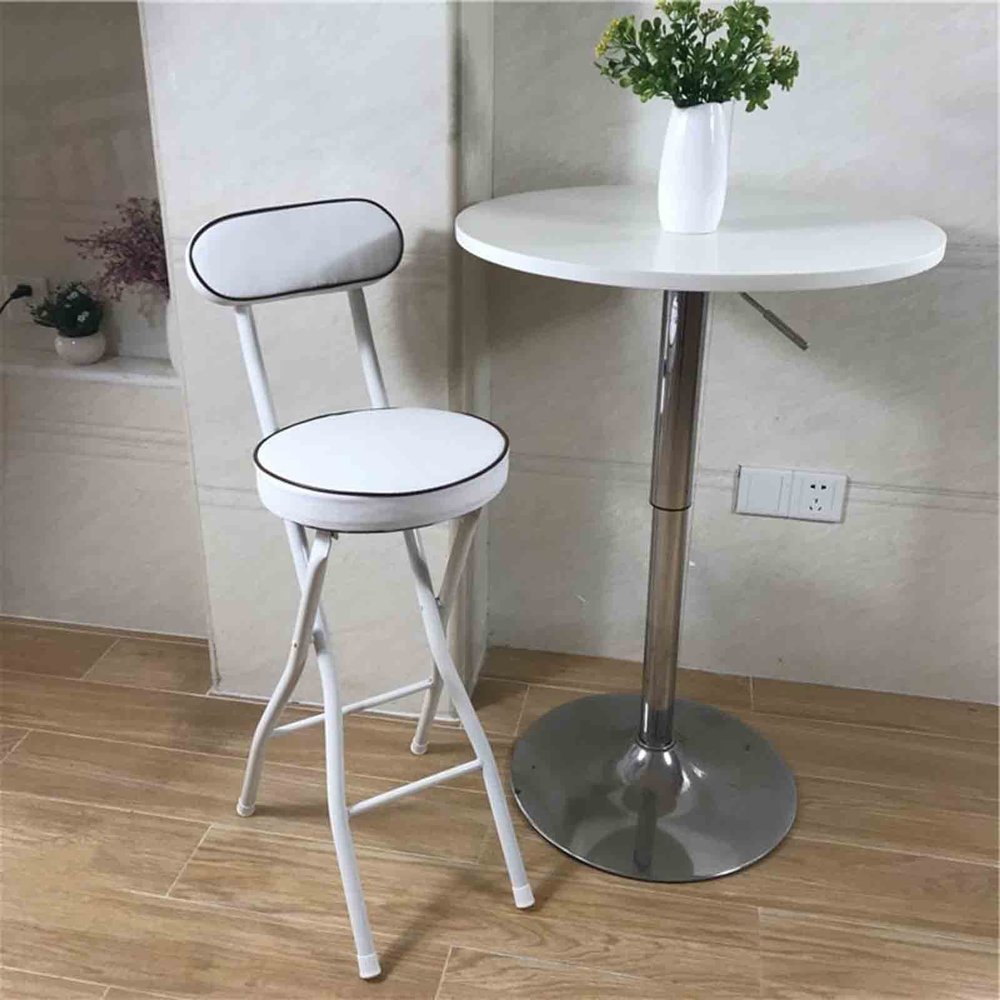 No Installation Folding Bar Stool With Backrest And Non-slip Feet, Foldable Bar Stool Chair With Padded Seats Seat Height26"/24"/22", Collapsible Bar Stools For Adults, Breakfast Bar Stools ( Color :