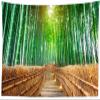 BELECO Bamboo Forest Tapestry Wall Hanging 141x96 Inch Walking Path Nature Park Tapestry Bamboo Trees Spring Scenery Tapestry Wall Decor for Wall Mural Home Bedroom Living Room Dorm Decorations view 1