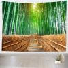 BELECO Bamboo Forest Tapestry Wall Hanging 141x96 Inch Walking Path Nature Park Tapestry Bamboo Trees Spring Scenery Tapestry Wall Decor for Wall Mural Home Bedroom Living Room Dorm Decorations view 2
