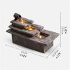 SUNESA Tabletop Fountains Indoor Tabletop Water Fountain Creative Recycled Water Resin Waterfall Fountain - for Give Gifts Home Bedroom or Office Decor Desktop Fountain view 2