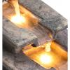SUNESA Tabletop Fountains Indoor Tabletop Water Fountain Creative Recycled Water Resin Waterfall Fountain - for Give Gifts Home Bedroom or Office Decor Desktop Fountain view 4