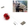 chimney sweep kit Chimney Sweeping Brush, Chimney Cleaning Brush Kit, Sweep Sweeping Brush Drain Rod Set Polyester Fiber Cleaning Tool Accessory Includes 9 Flexible Rods, 1 Brush Head ( Color : 9X , S view 2