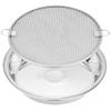 1Set Stainless Steel Vegetable Draining Net with Plate Oil Drain Tool for Kitchen Use Fine Mesh Strainer for Fruits Vegetables and Fried Foods Convenient and Cooking Assistant view 1