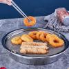 1Set Stainless Steel Vegetable Draining Net with Plate Oil Drain Tool for Kitchen Use Fine Mesh Strainer for Fruits Vegetables and Fried Foods Convenient and Cooking Assistant view 2
