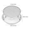 1Set Stainless Steel Vegetable Draining Net with Plate Oil Drain Tool for Kitchen Use Fine Mesh Strainer for Fruits Vegetables and Fried Foods Convenient and Cooking Assistant view 3