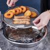 1Set Stainless Steel Vegetable Draining Net with Plate Oil Drain Tool for Kitchen Use Fine Mesh Strainer for Fruits Vegetables and Fried Foods Convenient and Cooking Assistant view 4