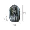 Tabletop Fountains Buddha Fountain Indoor Outdoor Buddha Face Zen Water Fountain Desktop Lucky Buddha Statue Water Fountain Home Decoration Desktop Fountain view 2