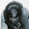 Tabletop Fountains Buddha Fountain Indoor Outdoor Buddha Face Zen Water Fountain Desktop Lucky Buddha Statue Water Fountain Home Decoration Desktop Fountain view 3